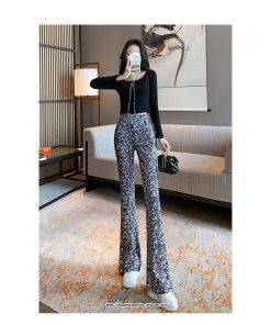 チノ・テーパード・ジョガー・スキニーパン | パンツ レディース フレアパンツ ロングパンツ ヒョウ柄 トレンド カジュアル ハイウエスト スキニーパンツ お出かけ おしゃれ トレンド かわいい 楽ちん