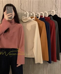 パーカー | トレーナー レディース 厚手 秋冬 コーデ 無地 ハイネック トルネック 長袖 着回し 裏起毛 暖かい 可愛い フリーサイズ ゆったり 7色 プルオーバー カジュアル