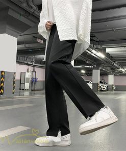 チノパン | ワイドパンツ メンズ 春 夏 秋 無地 アンクルパンツ 大きいサイズ ゆったり パンツ ガウチョパンツ 上品 裾口スリット 夏服 黒 体型カバー 着痩せ カジュアル