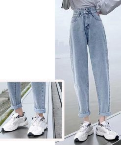 デニム | ハイウエスト ストレート デニムパンツ