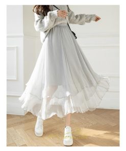 スカート | ロングレディース お花見 レディース チュール体型カバー おしゃれ 無地 可愛い カジュアル 30代 40代 20代 50代 韓国風