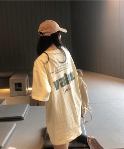 ｔシャツ・カットソー | ロングTシャツ 大きいサイズTシャツ ビッグTシャツ レディーストップス ゆったりTシャツ 可愛い コットン上着 2020春夏 黒 3色 カジュアル おしゃれ