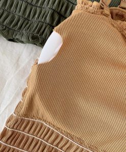 キャミソール | インナー ベアトップ レディース ストラップ付き チューブトップ トップス 韓国ファッション ストレッチ ギャザー飾り フリル