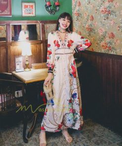 マキシ | ワンピース ロングワンピース レディース マキシワンピース おしゃれ ワンピ 花柄 エスニックスタイル レトロ風 春夏秋 カジュアル 新作 上品 お出かけ 通勤通学