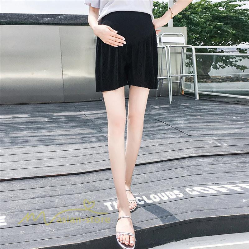 ショートパンツ | マタニティパンツ 妊婦 産前 レディース 着痩せ パンツ ショート丈 無地 夏 新作 サマー おしゃれ サマーパンツ 上品 ゆったり きれいめ ウエスト調整 日常感