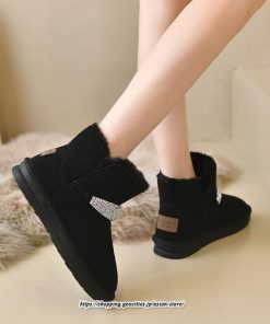 ブーツ | ムートンレディース 靴 スノーシューズ 裏起毛 防寒 内ボア 冬靴 おしゃれ 2022新作 美脚 疲れない 保温 美脚 歩きやすい あったか 可愛い 冬