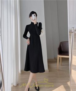 ニットワンピース | レディース 冬 きれいめ ニットフレア ロング おしゃれ タートルネック 秋冬 送料無料 通勤 可愛い おしゃれ デート 20代30代40代50代