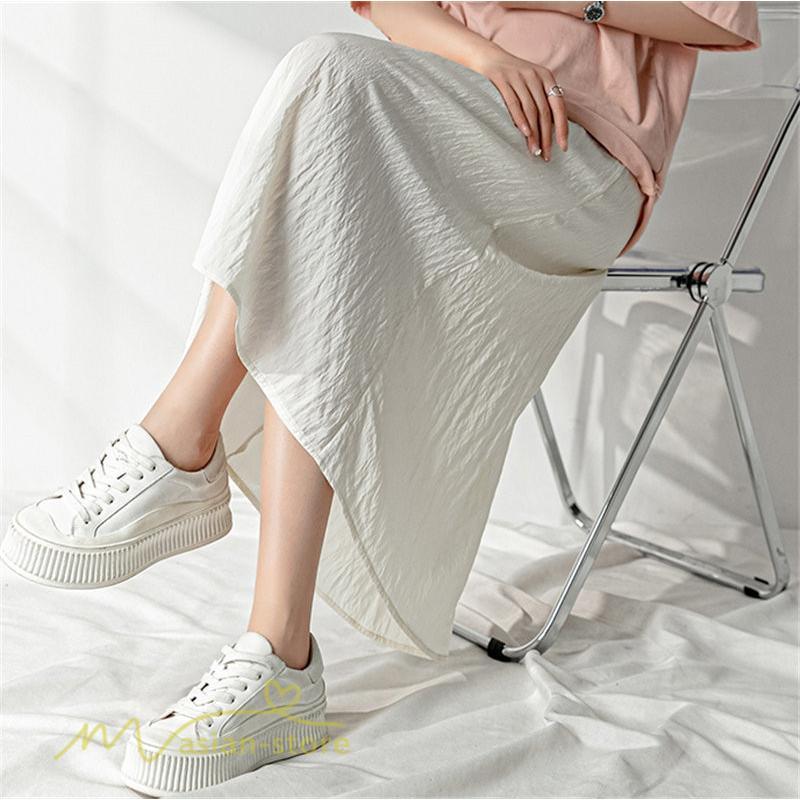 スカート | 妊婦マタニティウェア レディース 春 夏 秋 ゆったり Aライン カジュアル ママ 産前 送料無料 マタニティウエスト調整 裏地付き