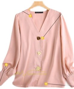 シャツ・ブラウス | シャツブラウス レディース シャツ トップス とろみシャツ 長袖 ブラウス 無地 Vネック オシャレ 着痩せ 通勤 30代 40代 20代 バルーンスリーブ OL フォーマル