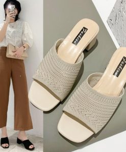 サンダル | ミュールチャンキーヒール 美脚