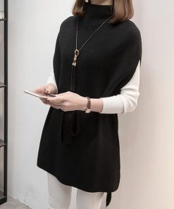 ニット・セーター | ノースリーブ ニットチュニック 韓国風