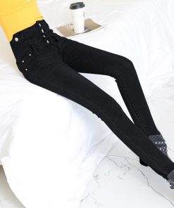 スキニーパンツ | ジーパン 脚長 スキニーデニムパンツ ジーパン ハイウエスト 無地 レディース 細見え ストレッチ デニムジーンズ