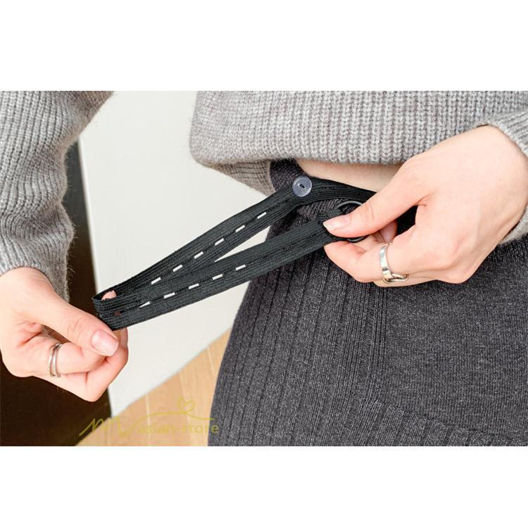 スカート | マタニティ秋 冬 レディース ニット妊婦服 産前 産後 着痩せ 裾口スリット 上品 マタニティウェア きれいめ ウエスト調整 コーデ