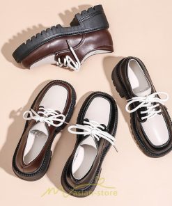 ローファー | 厚底 レディース 編み上げ 学生 通勤 通園 通学 靴 入学 スクール ハロウィン 学園祭 コスプレ 痛くない 疲れにくい 柔らかい 10代20代30代40代