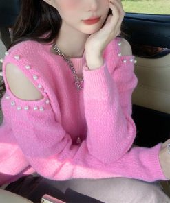 ニット・セーター | ニットトップス 肩出し ニットソー 長袖