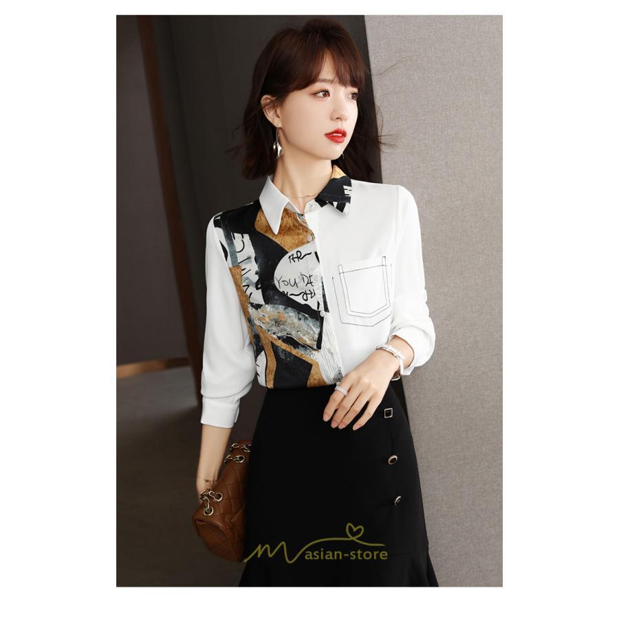 シャツ・ブラウス | シャツ ブラウス 秋冬 レディース シフォン きれいめ フォーマル 通勤 OL 春 長袖 オフィス ビジネス 綺麗 可愛い おしゃれ キレイめ カジュアル 高級感