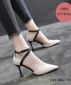 パンプス | ハイヒール ポインテッドトゥ ヒール5cm7cm8.5cm パーティー フォーマル ストラップ ピンヒール 結婚式 パーティ ベージュ 黒 ブラック 緑 グリーン