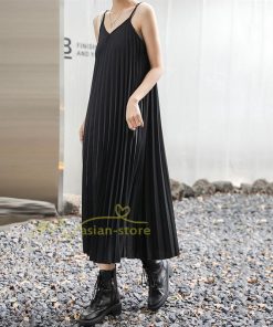 マキシ | プリーツワンピース ワンピース レディース マキシ丈 サロペット オールインワン キャミワンピース カジュアル 無地 20代30代40代 韓国ファッション 通勤通学