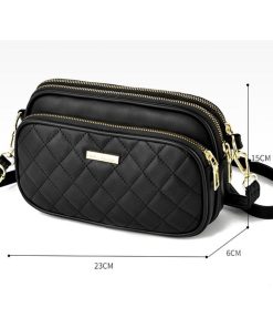 ショルダーバッグ | 3ポケット 大人 キルティングバッグ 斜めがけ 軽量 レディース コンパクトバッグ マザーズバッグ