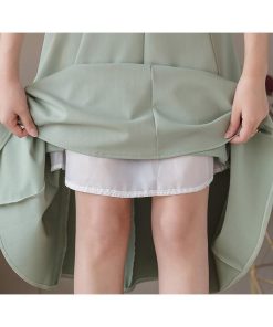 スカート | ミモレフレアAライン無地 エレガント 大きいサイズ 裾広い ハイウエスト 着痩せ 裏地付き 後ろファスナー レディース 通学通勤 体型カバー