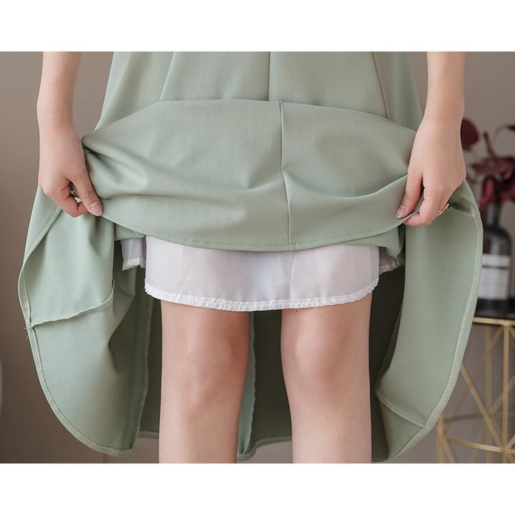 スカート | ミモレフレアAライン無地 エレガント 大きいサイズ 裾広い ハイウエスト 着痩せ 裏地付き 後ろファスナー レディース 通学通勤 体型カバー