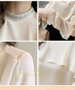 シャツ・ブラウス | ハイネック カフス オフィスカジュアル オケージョン シンプル レディース 春 韓国 ファッション 立ち襟 カジュアル エレガント 通勤OL 優雅 オシャレ 上品 細身