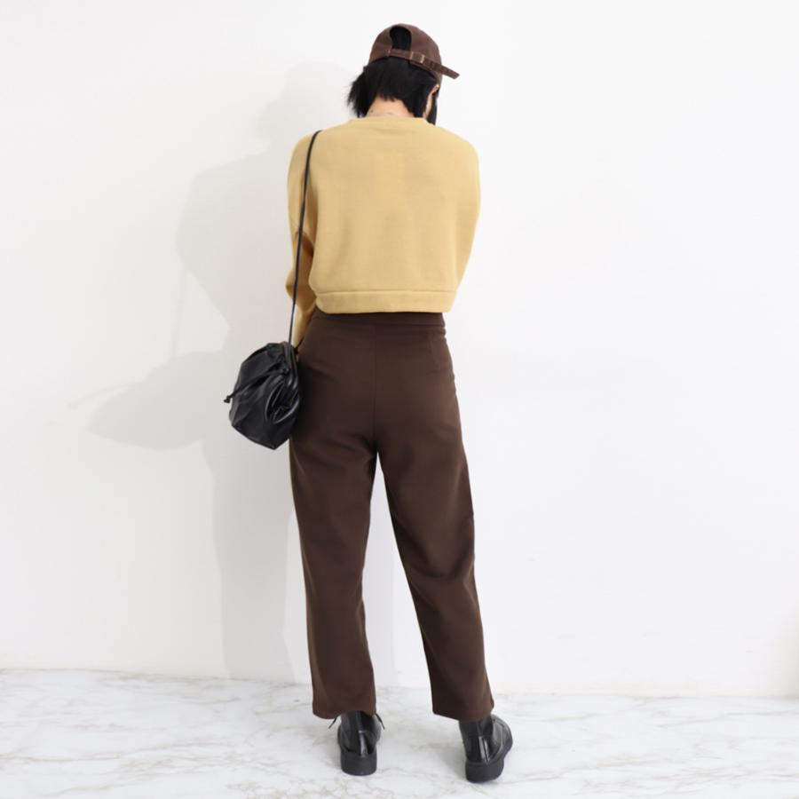 Tシャツ・カットソー | ショート丈スウェット レディース 韓国風