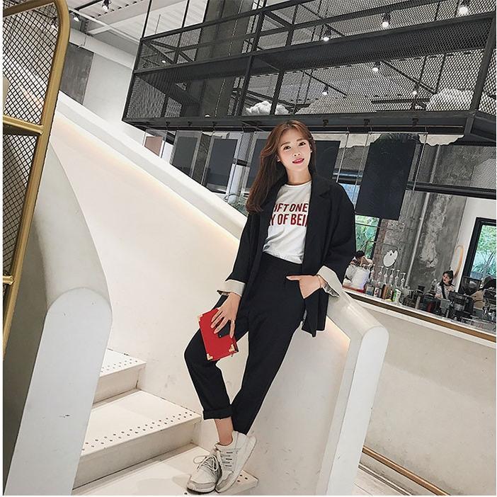 パンツスーツ | レディース 秋 春 テーラードジャケット カジュアルスーツ 30代40代 ゆったり 制服 OL フォーマル 事務服 オフィス