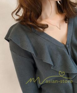 在庫ある | 短納期ニットインナーレディーストップス ニットブラウス フレアファッション フォーマルオフィスビジネスカジュアルブラウス 薄手 通学通勤 可愛い 着痩せ OL