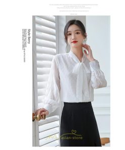 シャツ・ブラウス | シャツ ブラウス 秋冬 レディース スカーフタイ きれいめ フォーマル 春 長袖 無地 シンプル カジュアル 上品 通勤 お出かけ エレガント フェミニン オフィス