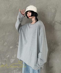 パーカー | 不規則 トップス レディース 2021新作 ワイドプルオーバー フードなし Tシャツ 長袖 インナー 日常感 着回し ゆったり 単品売り カジュアル