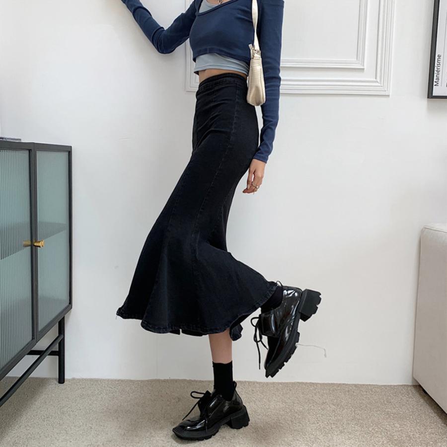 ロングスカート | デニムマーメイドスカート大人セクシー