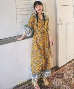 マキシ | ワンピース 大人 上品 きれいめ 長袖 大人可愛い 長袖 カシュクール Vネック ロング丈 マキシ丈 夏 秋 発表会 スリット Aライン お呼ばれ エレガント お嬢様