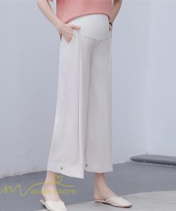 パンツ レギンス | パンツ マタニティ ワイドパンツ 着痩せ 無地 マタニティパンツ ウエスト調整 きれいめ 日常感 春 夏 新作 上品 カジュアル サマーパンツ マタニティウェア