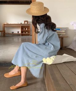 マキシ | ワンピース シャツワンピース ロングデニムシャツワンピース 韓国ファッション 20代30代40代50代 着回し 通勤通学 上品 着痩せ お出かけ 激売れ カジュアル