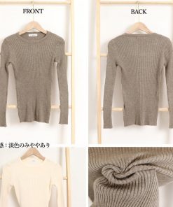 ニット・セーター | リブニットトップス レディース 大人秋服
