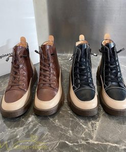 ショートブーツ | レディース ブーティー 太ヒール ブーツ ショートヒール カジュアル レースアップ 厚底 歩きやすい 厚底ブーツ コスプレ靴 編み上げブーツ