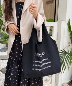 トートバッグ | ロゴキャンバスバッグ ホワイト 布 帆布 可愛い レディースa4キャンバス大容量 軽量 エコバッグ