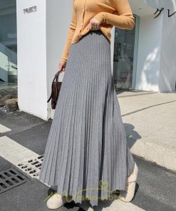 スカート | プリーツ ロング丈 ボトムス レディース ニットニット あったか 20代 30代 40代 秋 冬 韓国風 デート こなれ感 新作 秋冬物 お呼ばれ