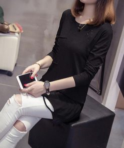 シャツ・ブラウス | Tシャツ 長袖 レディース 韓国風 ロンｔ春