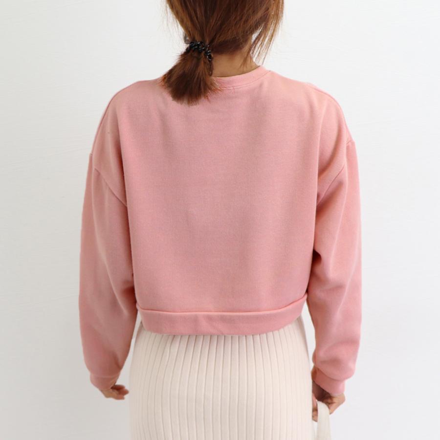 Tシャツ・カットソー | ショート丈スウェット レディース 韓国風