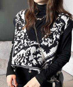 ベスト | ニットVネック レディース 秋冬