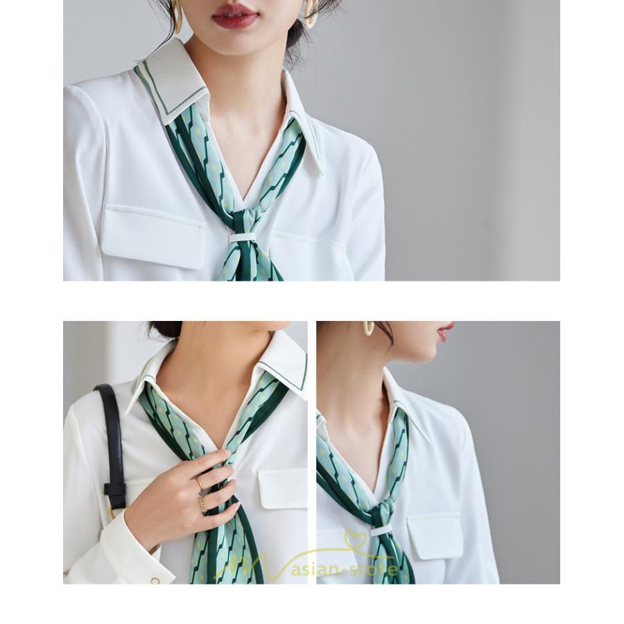 シャツ・ブラウス | シャツ ブラウス 秋冬 レディース スカーフタイ きれいめ フォーマル 春 長袖 M L オフィス S XL XXL 上品 OL 高級感 フェミニン シフォン 通勤 可愛い