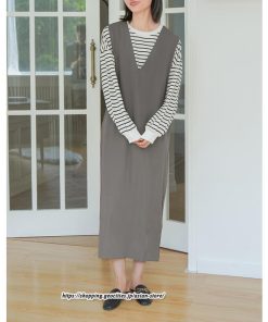 マキシ | ロングワンピース ワンピース レディース タンクワンピース ライトコーデュロイ ジャンパースカート 大人 シンプル 可愛い 春 重ね着 秋冬 40代 30代 ミモレ丈