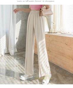 ワイドパンツ | レディース パンツ ボトムス ズボン ガウチョパンツ 体型カバー 着やせ ロングパンツ ハイウエスト 美脚 カジュアル お洒落 スリット ゆったり