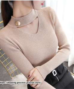 ニット・セーター | カットソー ニット レディース リブニット 長袖 秋冬 春 トップス スリム ストレッチ インナー 無地 長袖ニット プルオーバー 通学通勤 長袖カットソー 着痩せ