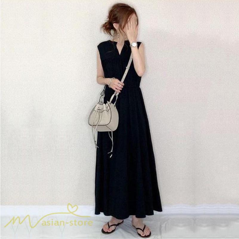 ノースリーブ | ワンピース レディース 夏新作 気質 Aラインワンピース 40代 ワンピ フレア カジュアル ノースリーブワンピース 30代 きれいめ 無地 20代 可愛い