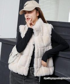 ベスト | ボリュームフェイクファーファー毛皮レディース 冬 フェイクファー 毛皮コート アウター ノースリーブ ふわふわ ジレ 前開き 秋冬