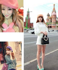 ベレー帽 | ベレー帽ニット/レディース帽子秋冬帽子レディースベレー帽全14色イエロー