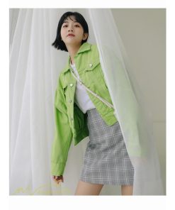 デニムコート | レディース デニムジャケット ジージャン カジュアル Gジャン ショート丈 ボタン ポケット アウター ラペル ゆったり ジャケット 無地 長袖 シンプル 学生風